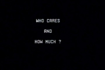 play video for Who Cares and How Much?